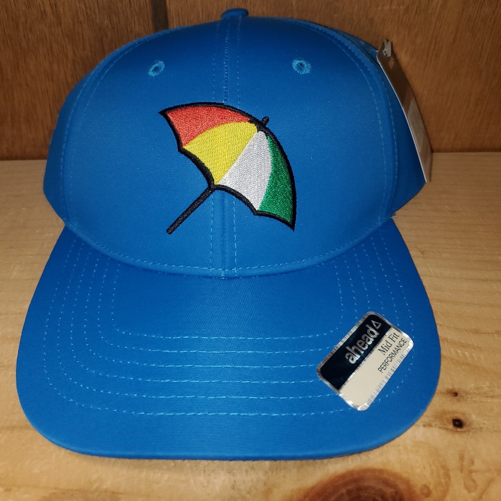 Blue Hat with Colorful Umbrella Logo